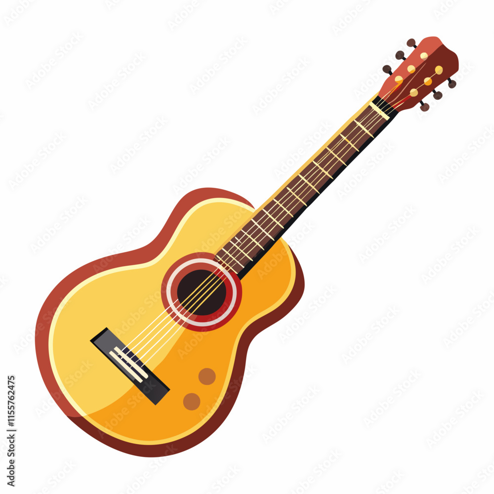 Fototapeta premium acoustic guitar isolated on white