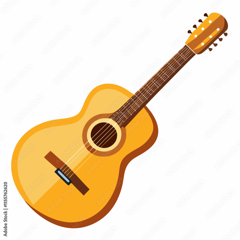 Fototapeta premium acoustic guitar isolated on white