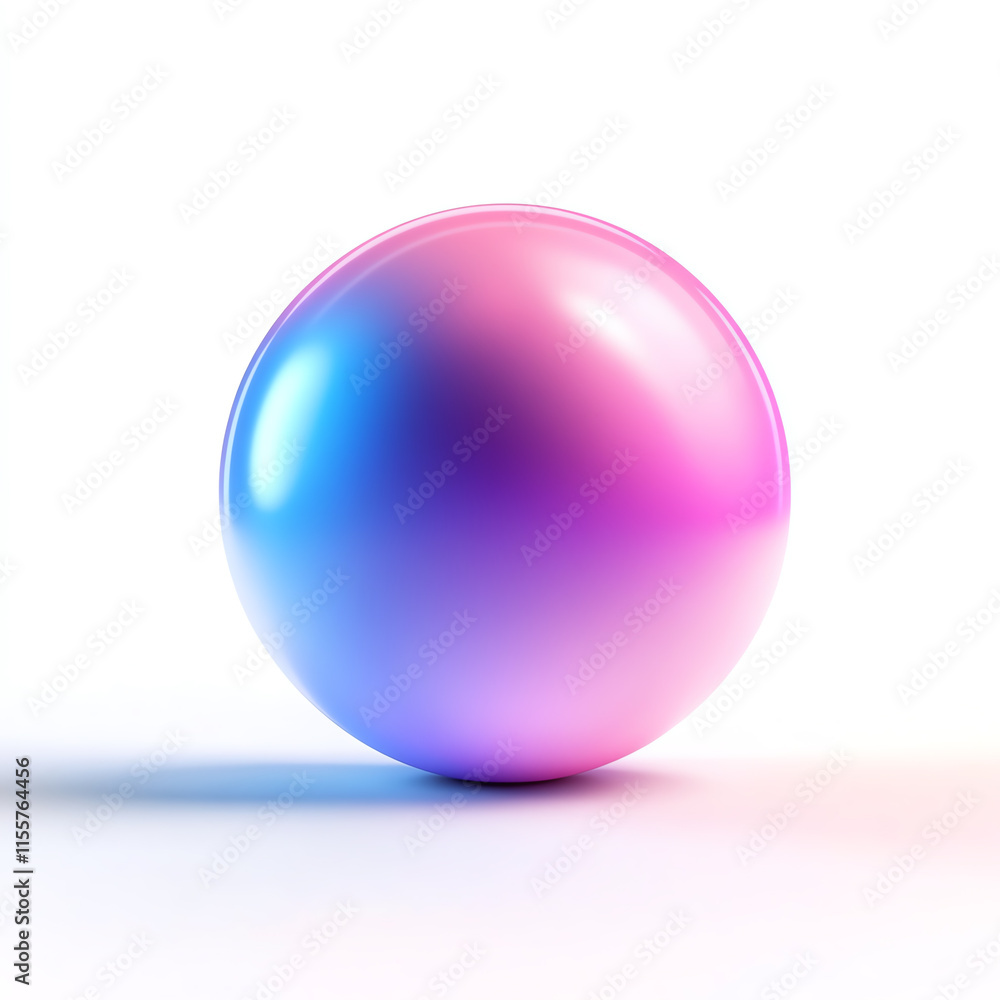 A glossy sphere featuring a gradient of pink and blue hues, perfect for modern graphic designs. A glossy sphere featuring a gradient of pink and blue hues, perfect for modern graphic designs.