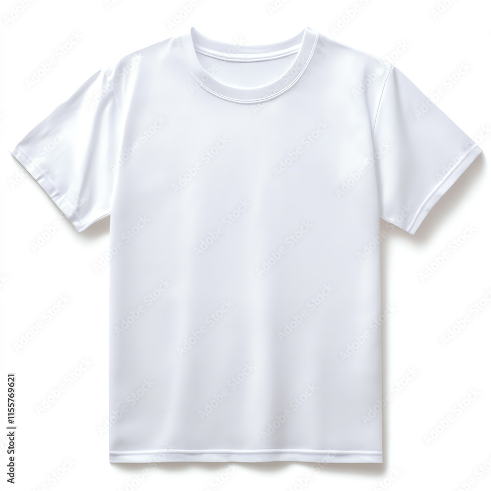 Plain white t-shirt on a white background, perfect for casual wear or graphic designs. Plain white t-shirt on a white background, perfect for casual wear or graphic designs.