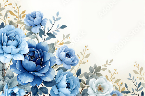 Watercolor Floral Bouquet with Soft, Delicate Colors