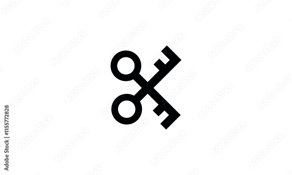 a graphic image with scissor wrench theme, white background. vector graphic base. a graphic image with scissor wrench theme, white background. vector graphic base.