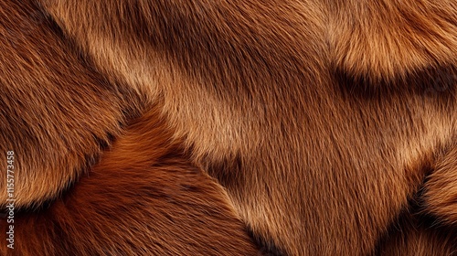 Luxurious Brown Fur Texture: A Close-Up View of Soft, Rich, and Deep Brown Fur photo