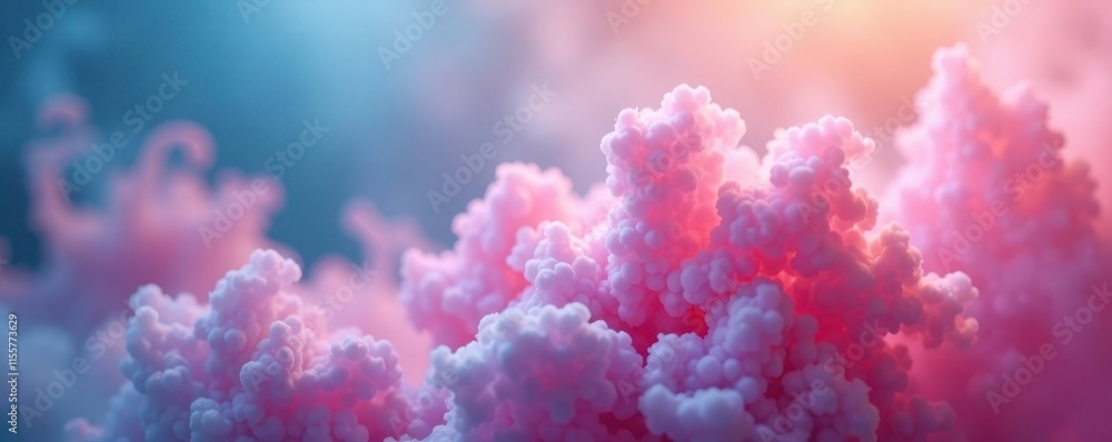Fototapeta premium Abstract swirling pastel smoke, soft focus effect , pink, swirl