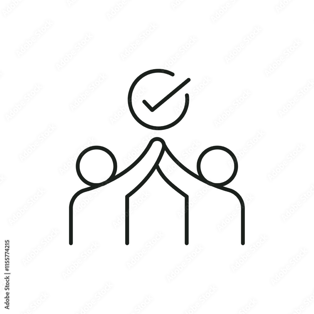Obraz premium Two people verify, illustration&nbsp;vector