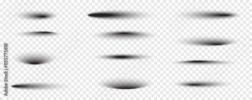 Realistic vector shadow effects isolated