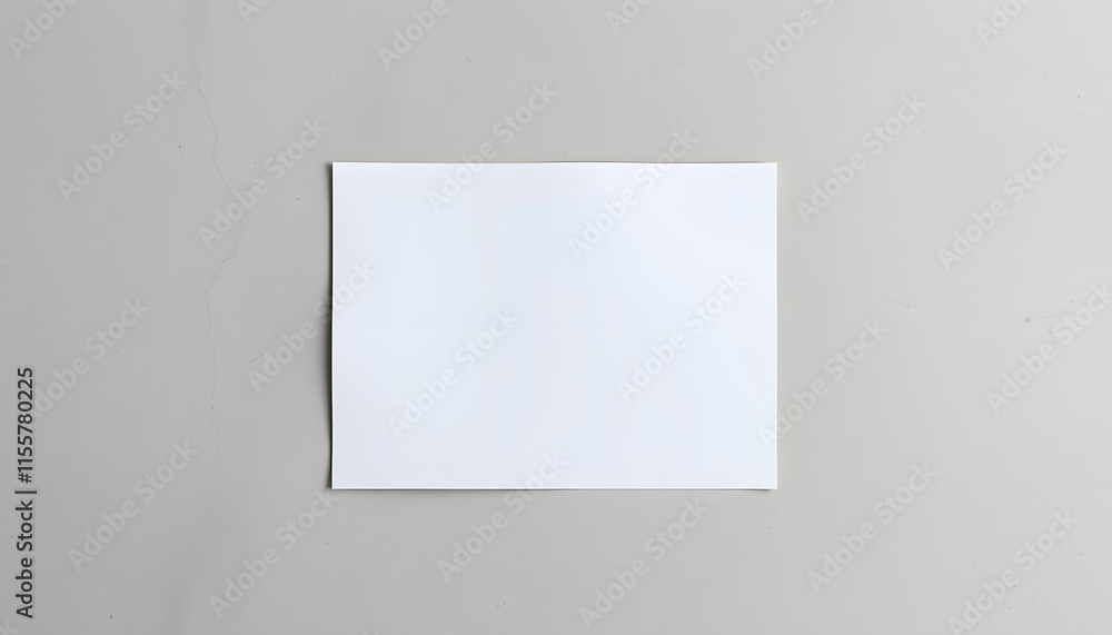 Close up of empty white rectangle poster mockup lying diagonally with soft shadow on neutral light grey concrete background. Flat lay, top view. Open composition, sticker style. isolated with white Close up of empty white rectangle poster mockup lying diagonally with soft shadow on neutral light grey concrete background. Flat lay, top view. Open composition, sticker style. isolated with white