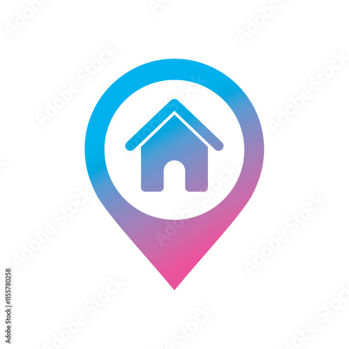home location vector set icon. Background white 