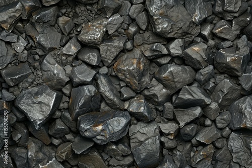 Wallpaper Mural  Big pile of natural black coals. Detailed photo textured background Torontodigital.ca