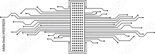 technology background with hi-tech digital data connection system and computer electronic design