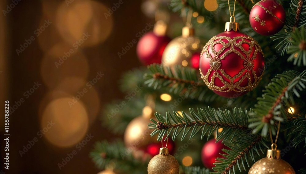 Christmas Tree with Ornaments on Choir Stand Christmas Tree with Ornaments on Choir Stand