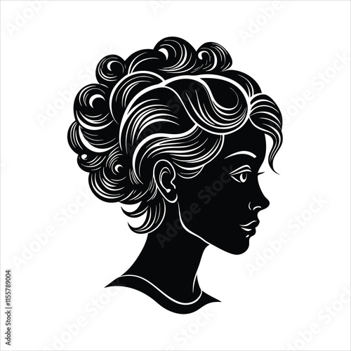 Traditional Locks hair style silhouette design