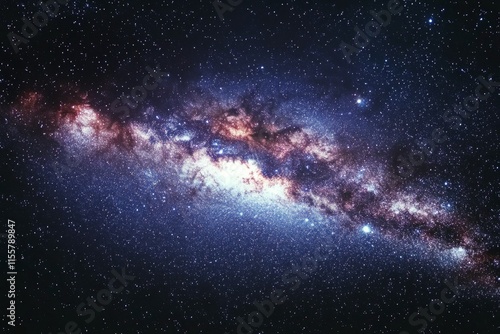 Stunning view of the Milky Way arching over a mountain observatory at twilight
