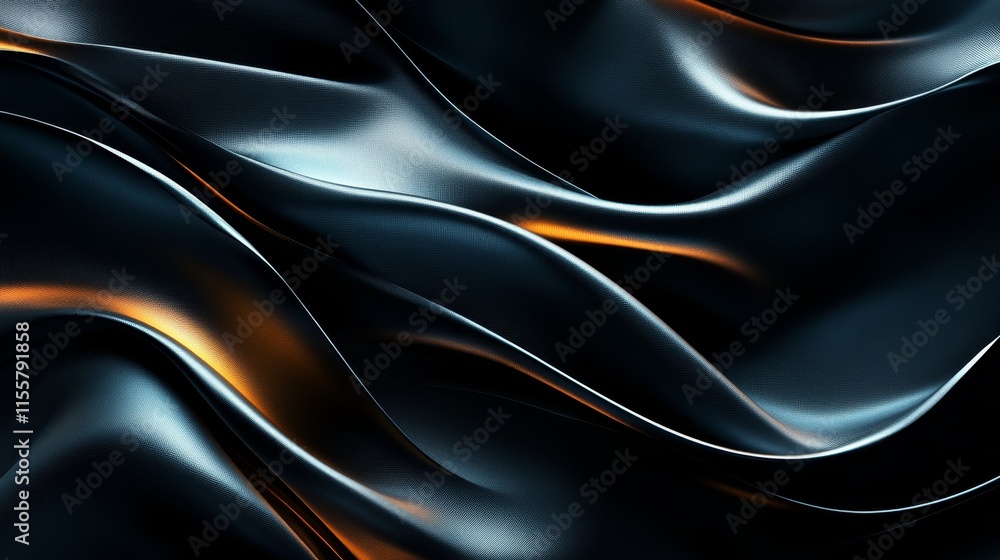 Abstract image of flowing fabric with dark tones and subtle highlights.