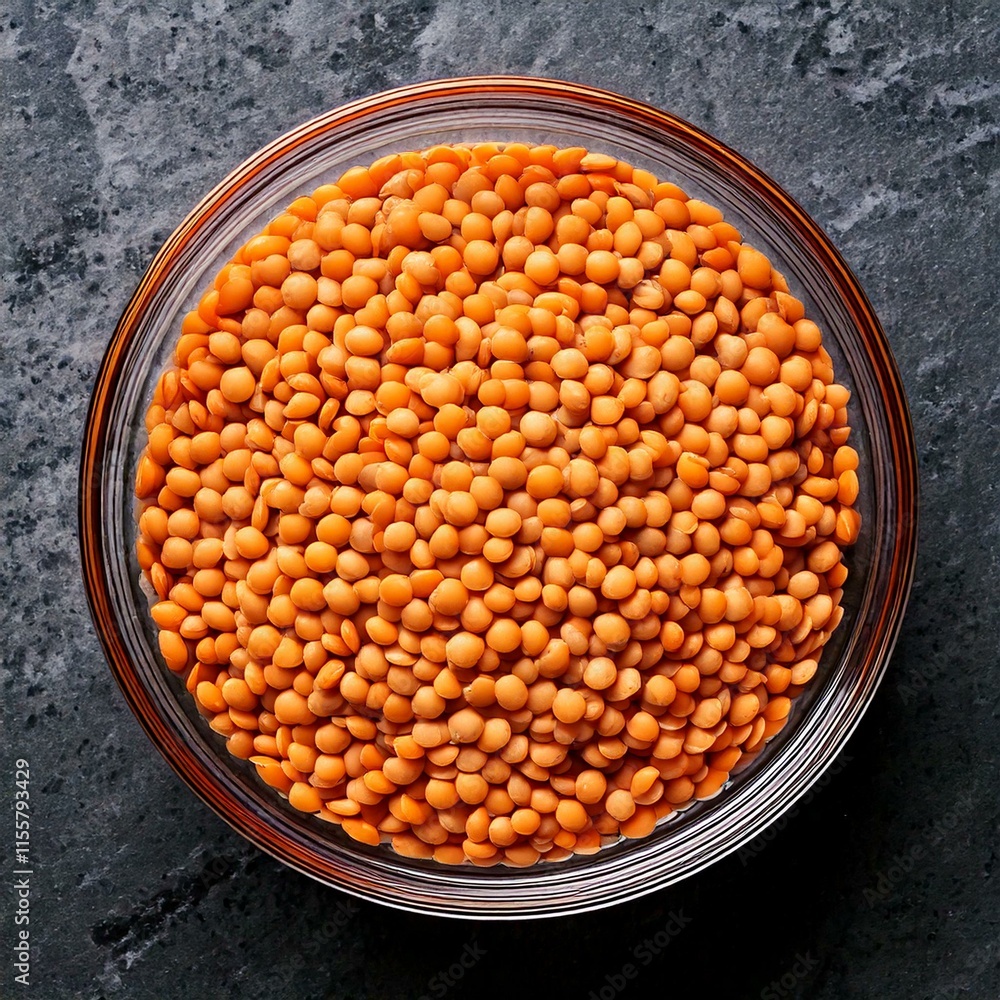 lentils in a glass bowl