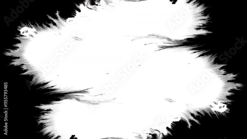 Black ink artistic down top flow splatter spots spills white paper beautiful reveal dripping streaks spread fluid ink alpha matte isolated watercolor ink drops transition	
