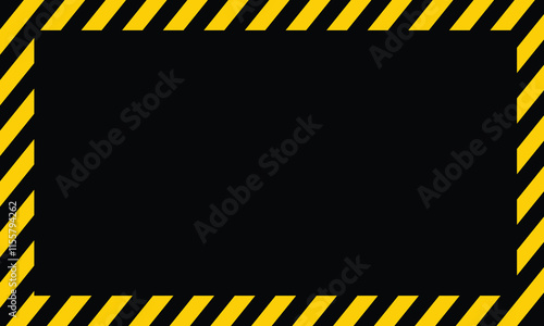 Warning yellow black diagonal stripes line. Safety stripe warning caution hazard danger road vector sign symbol. Vector illustration . EPS 20 . 
