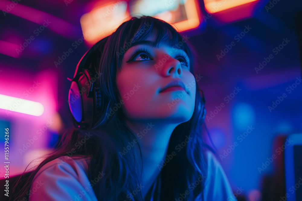 Competitive gaming event showcases female talent in an exciting digital atmosphere Competitive gaming event showcases female talent in an exciting digital atmosphere