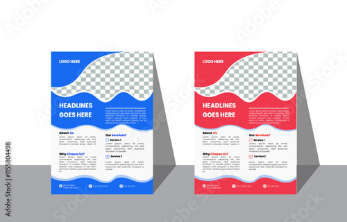 Corporate creative colorful business flyer template design set, abstract business flyer, vector template design or business poster template design