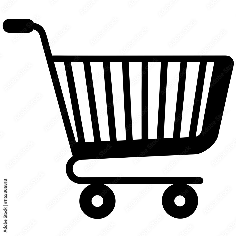 Trolley line art shopping cart vector Trolley line art shopping cart vector