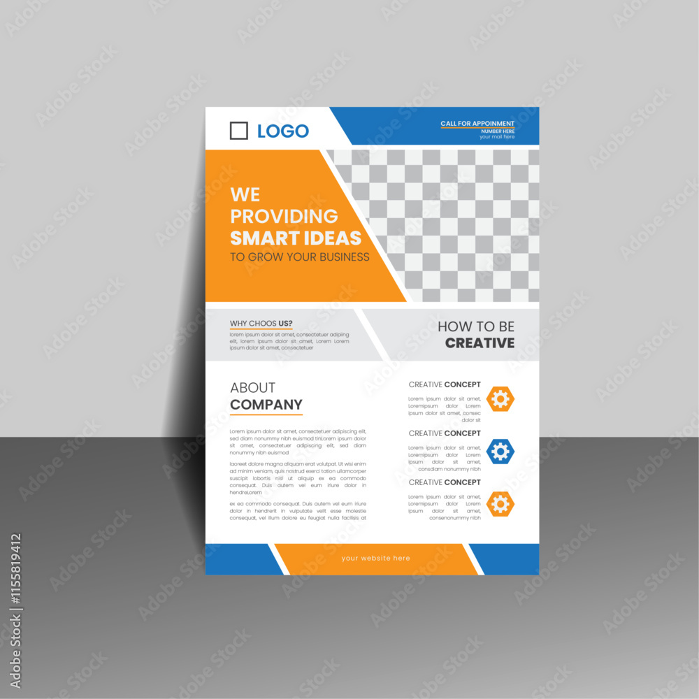 creative and modern vector flyer design template creative and modern vector flyer design template