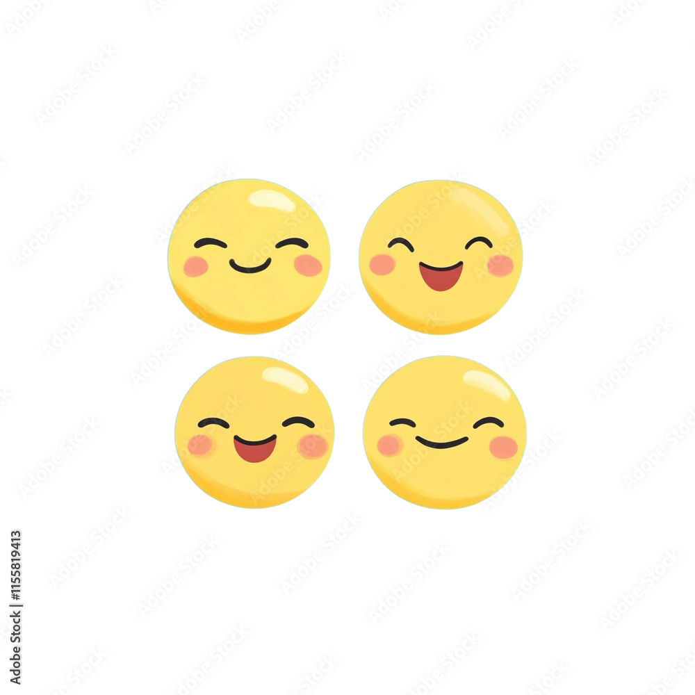 Fototapeta premium set of smiles