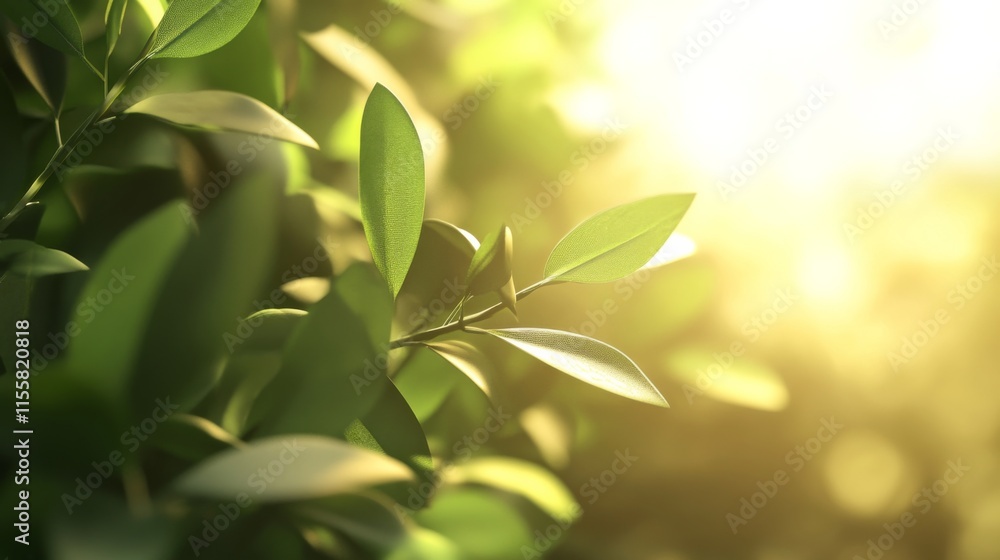 Warm Natural Background with Modern Leaf Design Warm Natural Background with Modern Leaf Design