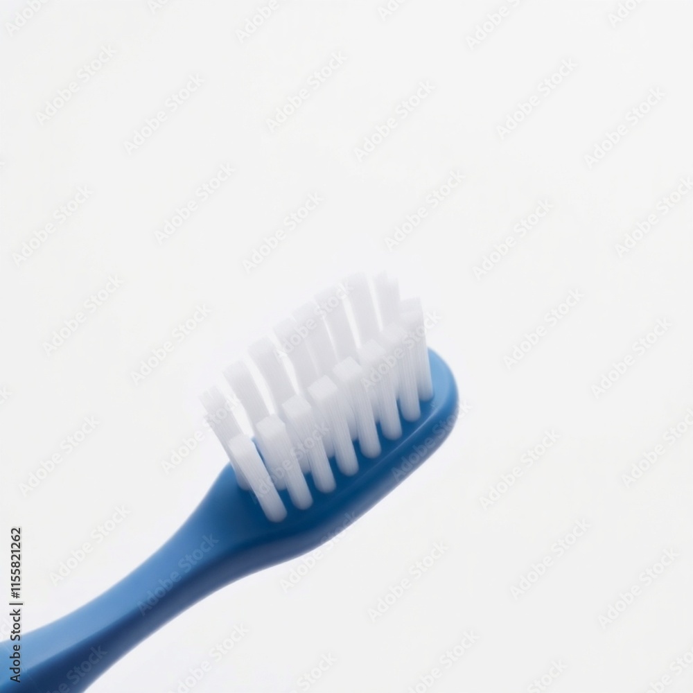 Toothbrush with white bristles, isolated on a white background. Toothbrush with white bristles, isolated on a white background.