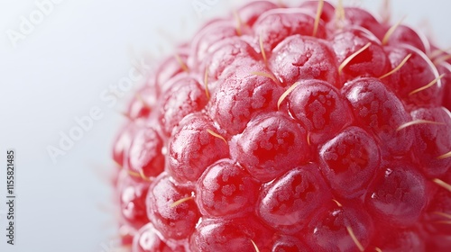 A Close Up View Of A Single Raspberry photo