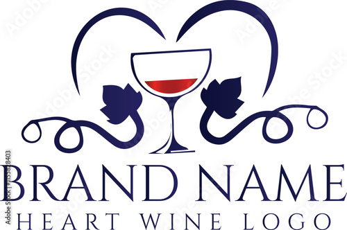 Wine glass logo design for download