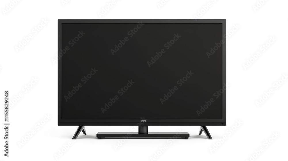 A big LED TV isolated on a white background. A big LED TV isolated on a white background.