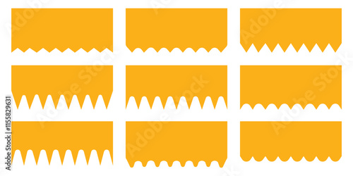 Curve Shapes, Wave Collection of Abstract Design Element for Top, Bottom Page Web Site. Template of Modern Dividers Shapes for Website Pictogram Set. Isolated on white background.