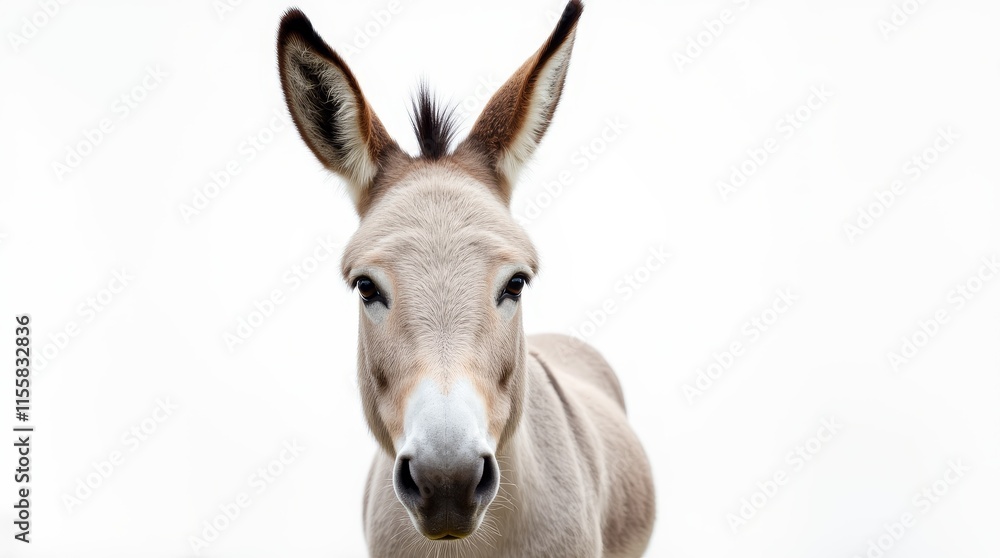 Detailed Close-Up Portrait of a Donkey Detailed Close-Up Portrait of a Donkey