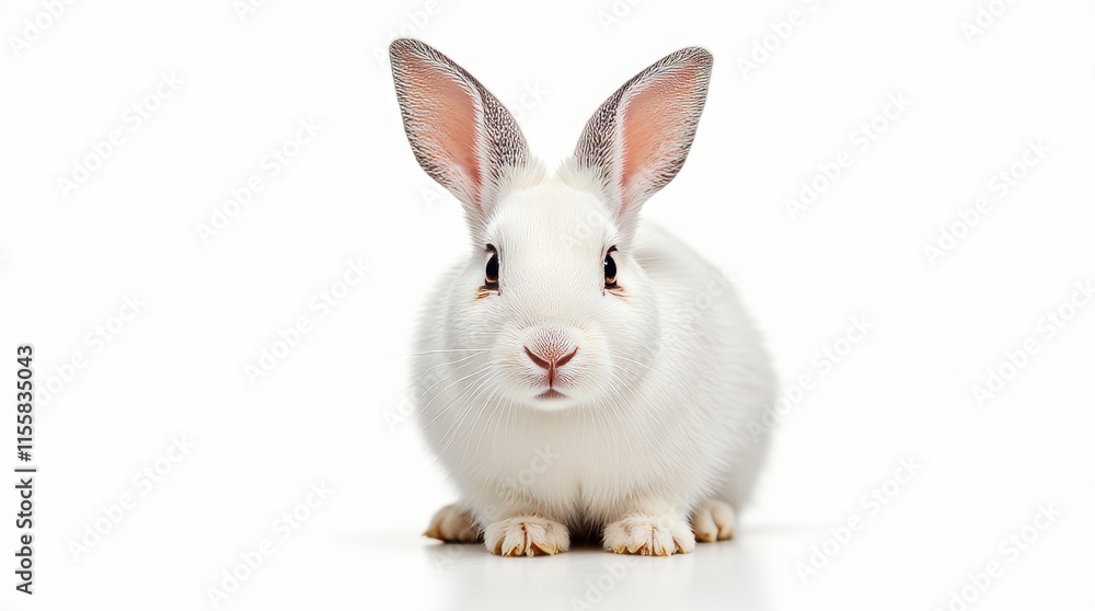 Obraz premium Detailed Close-Up Portrait of a Rabbit