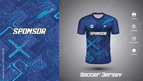 Soccer jersey design for sublimation or sports t shirt design for cricket