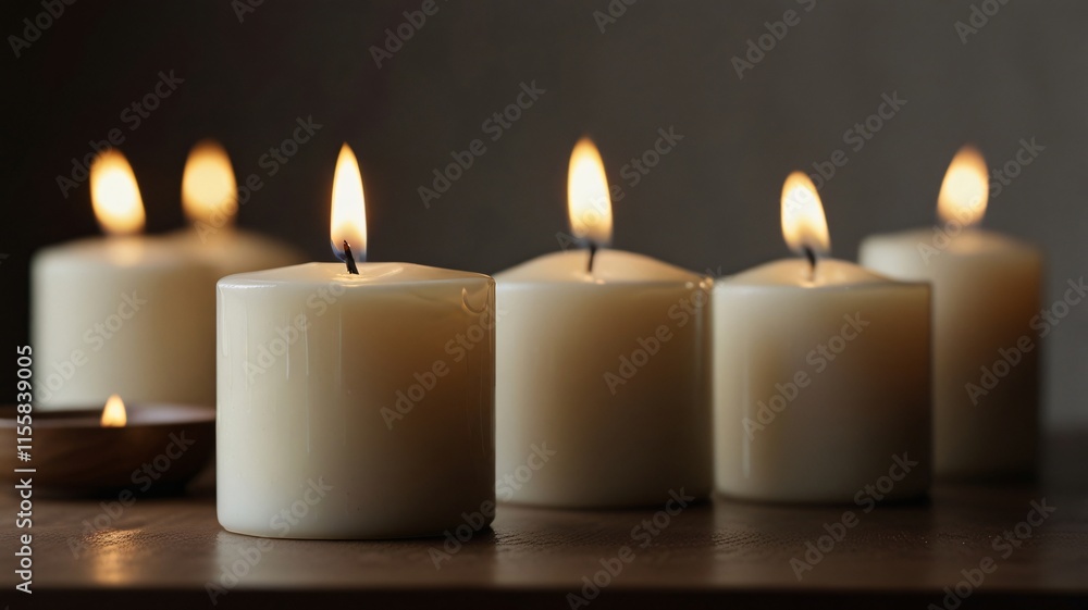 candles in the dark , AI Generated. candles in the dark , AI Generated.