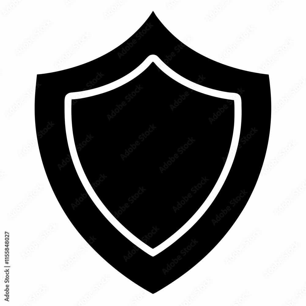 Proxy Shield Black Silhouette Vector Proxy Shield Black Silhouette Vector