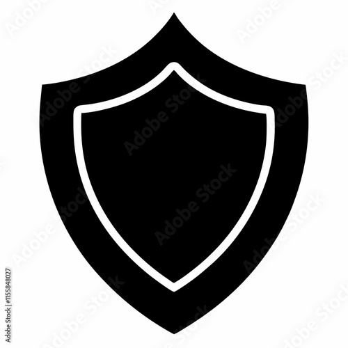 Proxy Shield Black Silhouette Vector