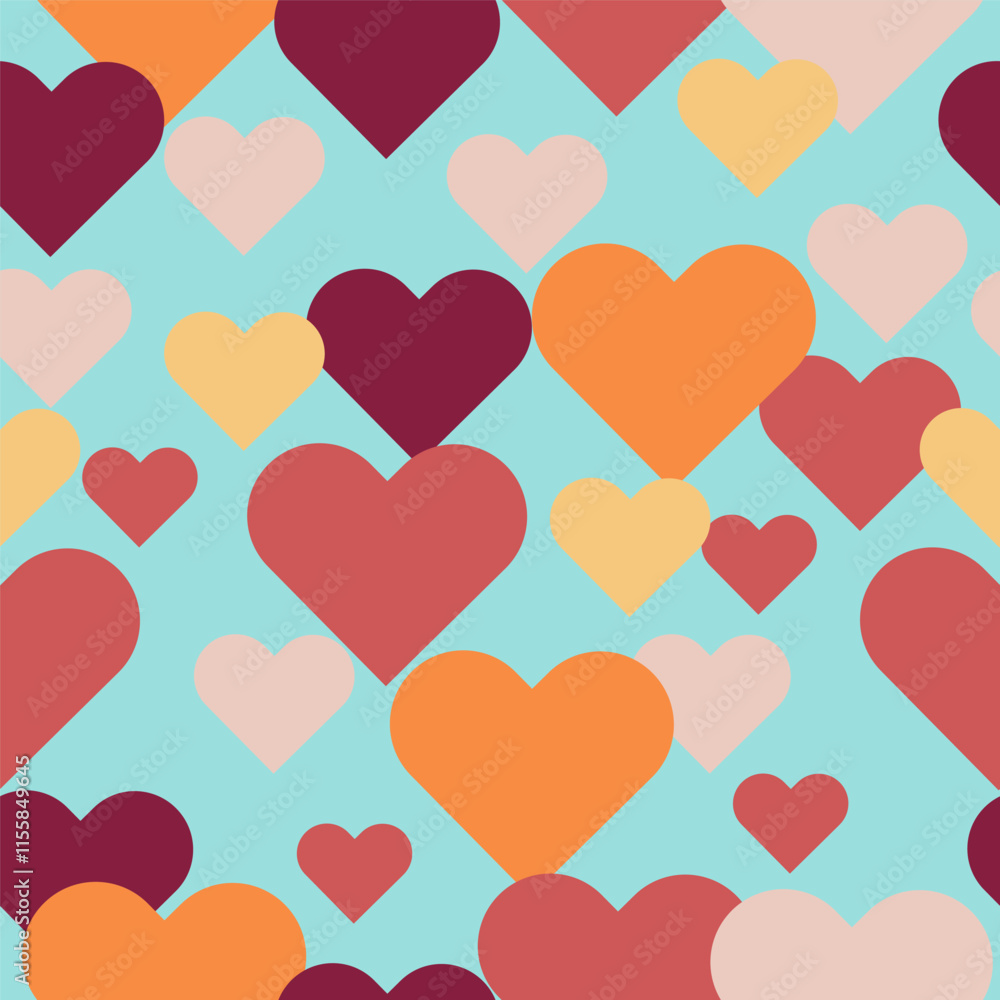 Print Hearts Seamless Pattern With Red Hearts for valentines day The hearts are of different sizes and colors very romantic pattern .
Print Hearts Seamless Pattern With Red Hearts for valentines day The hearts are of different sizes and colors very romantic pattern .