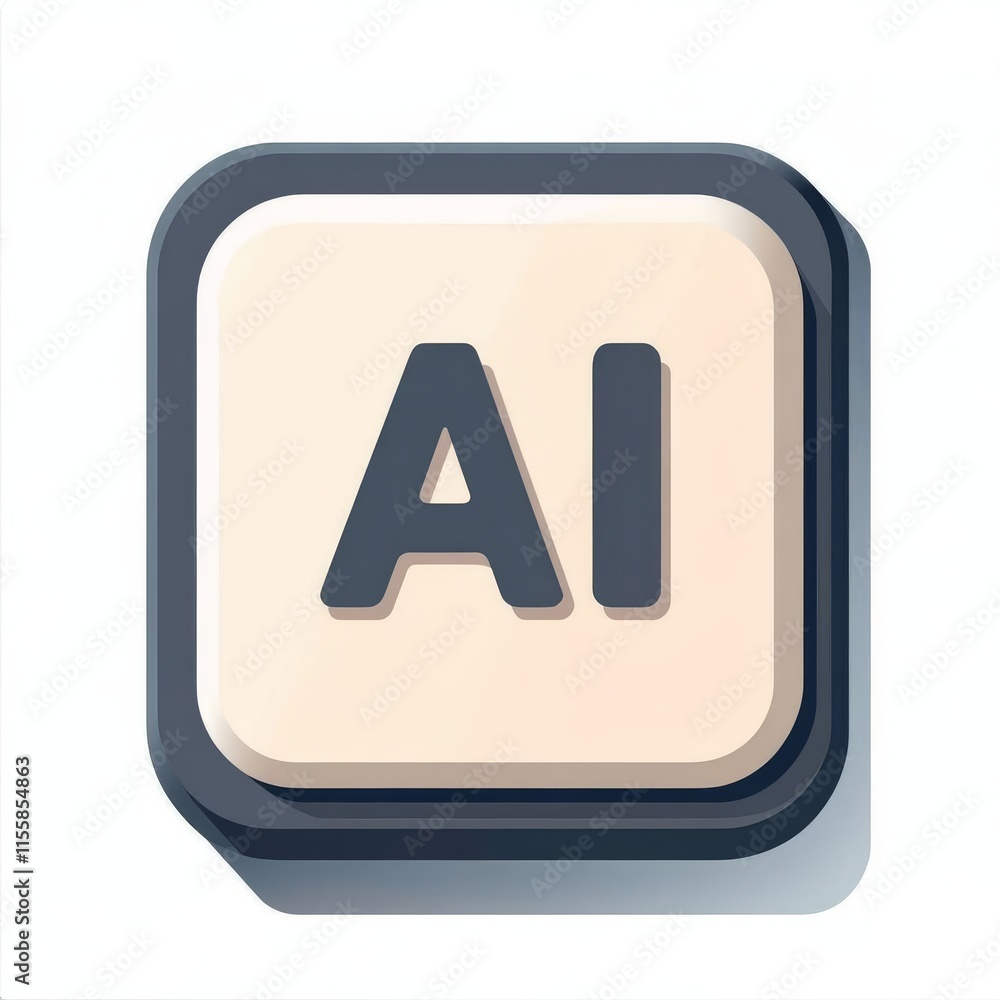 Modern AI processor icon for websites and mobile in minimalistic flat design Modern AI processor icon for websites and mobile in minimalistic flat design