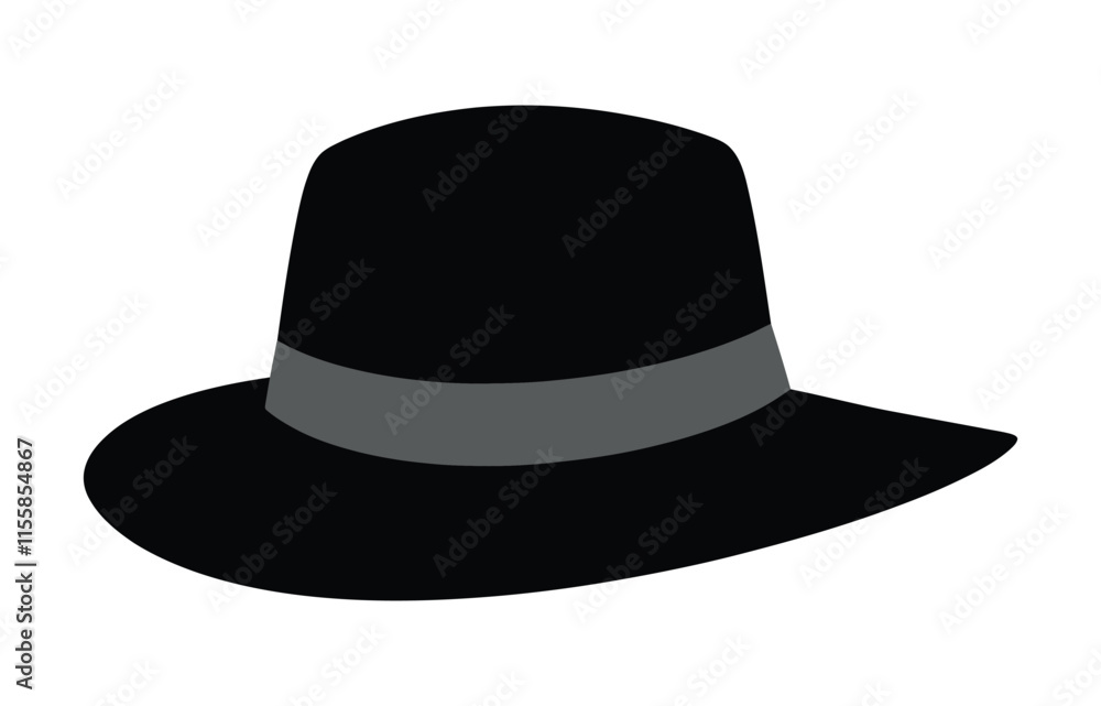 Hat silhouette vector icon illustration. Hat silhouette vector icon illustration.