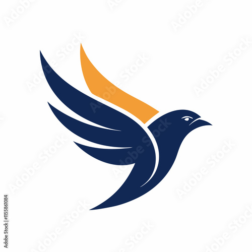 flying bird logo illustration