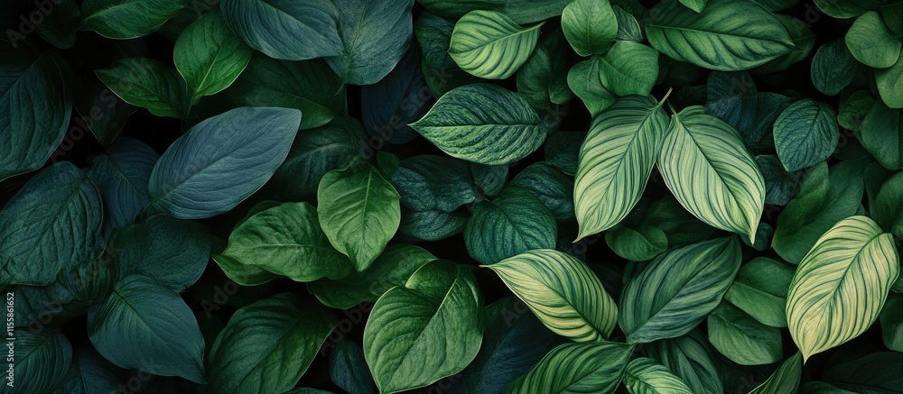 Green Leaves Flat Lay Top View with Copy Space Ideal for Natural Backgrounds or Eco-Friendly Designs Green Leaves Flat Lay Top View with Copy Space Ideal for Natural Backgrounds or Eco-Friendly Designs