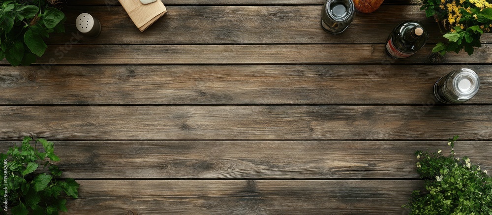 Barbecue Gathering with Empty Space for Text Surrounded by Fresh Ingredients and Decor on Wooden Table Barbecue Gathering with Empty Space for Text Surrounded by Fresh Ingredients and Decor on Wooden Table