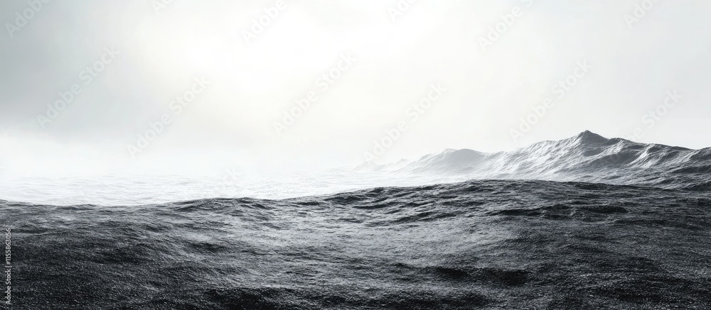 Antarctic Seascape with Rough Water and Misty Background Ideal for Text Placement Antarctic Seascape with Rough Water and Misty Background Ideal for Text Placement