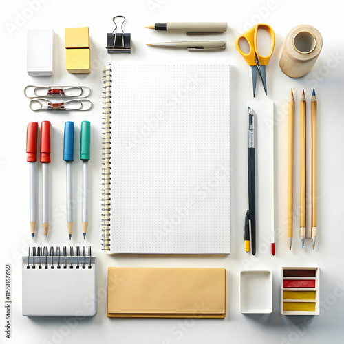 A neatly arranged stationary setup A neatly arranged stationary setup