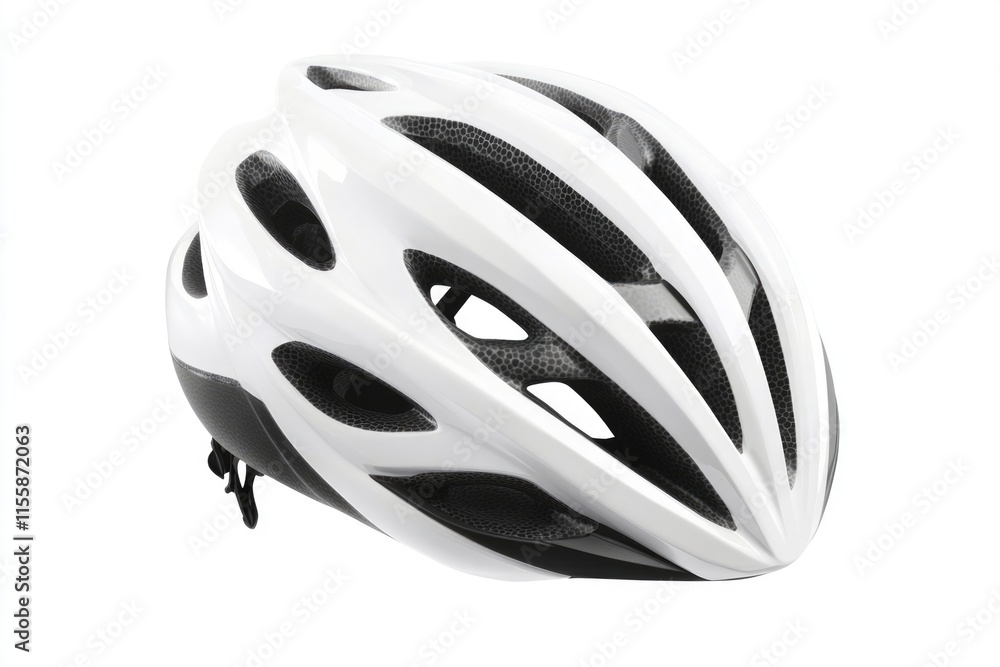 Sleek White Helmet for Sports - Isolated Safety Gear for Head Protection and Construction Activities Sleek White Helmet for Sports - Isolated Safety Gear for Head Protection and Construction Activities