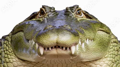 Close-up of a crocodile's face