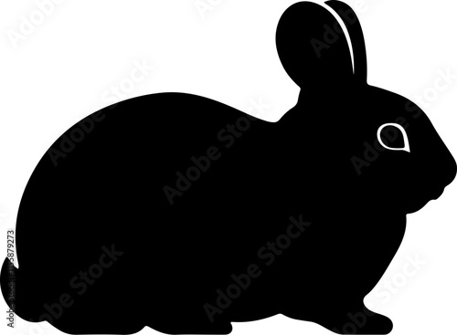 Chinchilla black silhouette vector logo