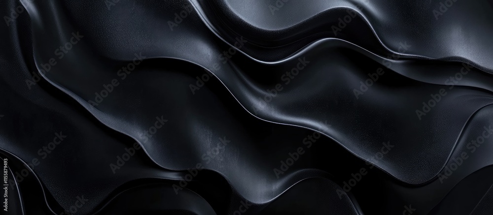Black marble stone texture with soft waves and subtle lines perfect for backgrounds and blank space for text or graphic design elements